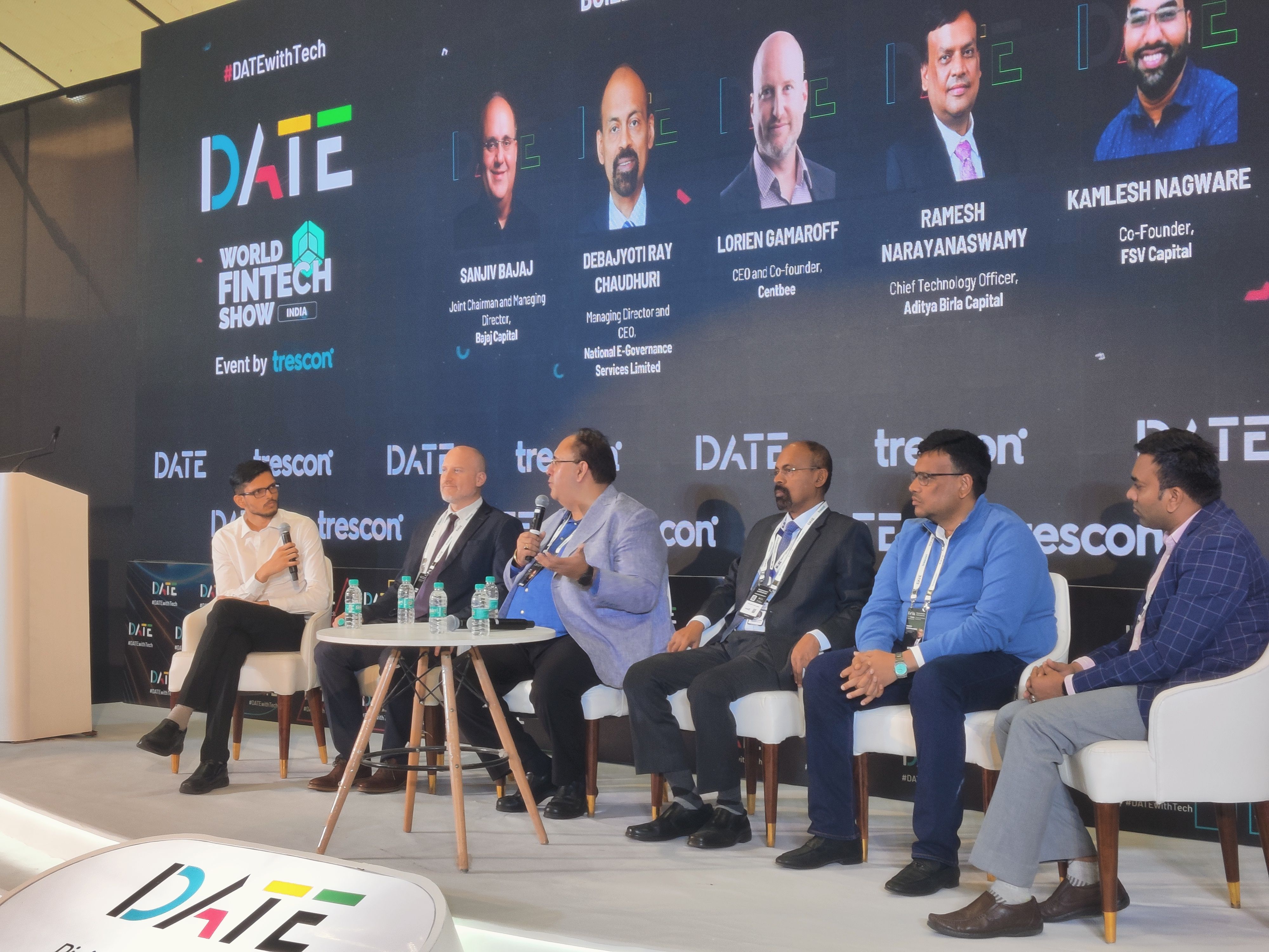 Rohan Sharan, founder of Timechain Labs hosting panel discussion at DATE Fintech Summit