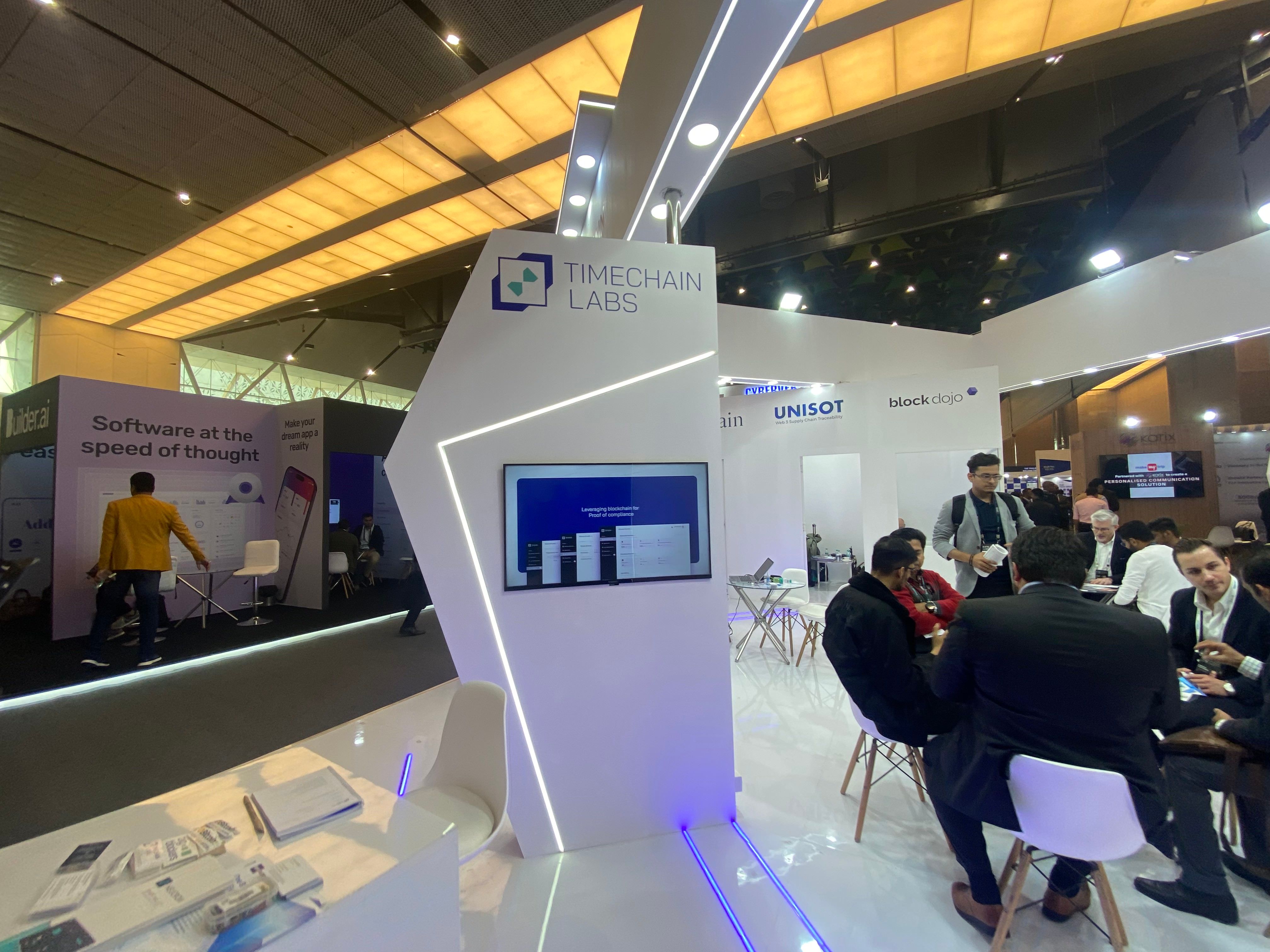 Timechain Labs booth at DATE with Tech, New Delhi